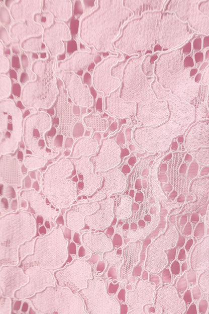 Allegra Lace Midi Dress Pink
