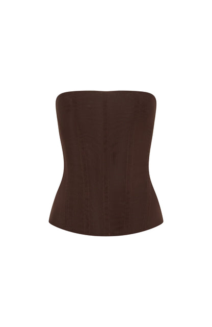 Tell Me A Secret Strapless Bustier Chocolate