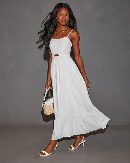 Eleanor A Line Front Cutout Maxi Dress