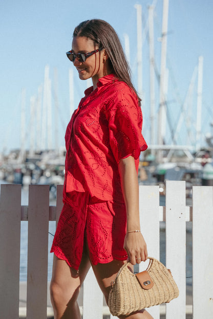 Gallie Skirt Set Red