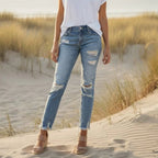 High Waisted Ripped Skinny Jeans