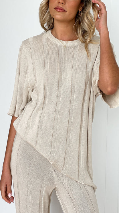 Bayu Knit Pants Cream