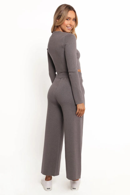 Ayers Long Sleeve Set Charcoal Grey