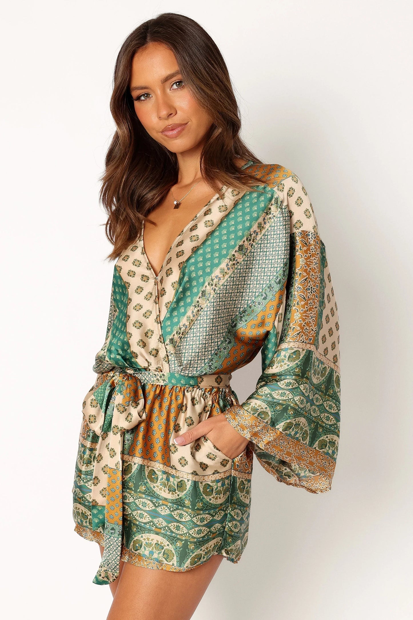 Elyse Romper Green