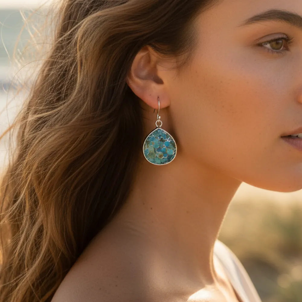 Bohemian Turquoise Dangle Earrings