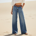Boho High Waisted Wide Leg Jeans