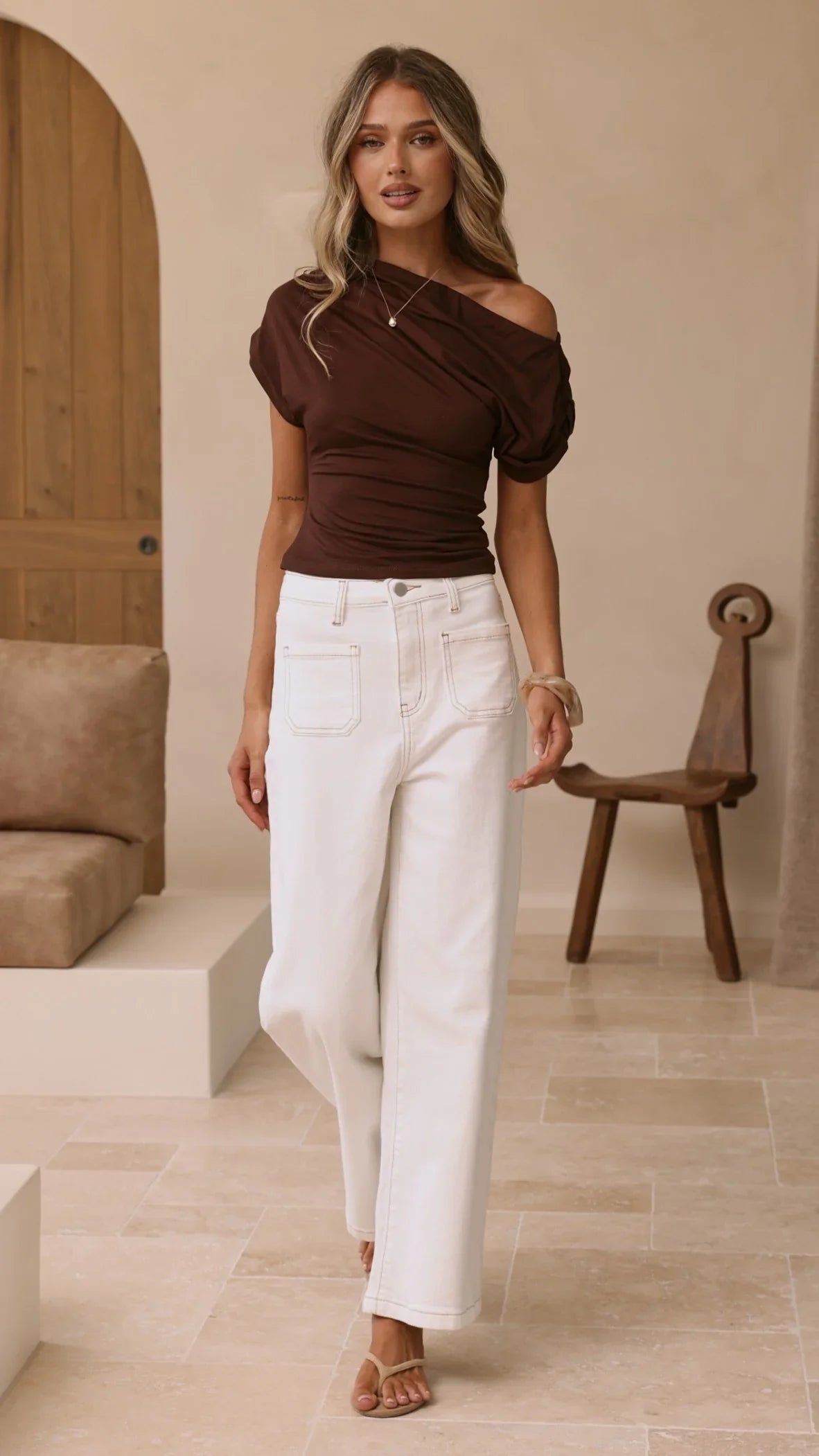 Macadrian Jeans White Denim