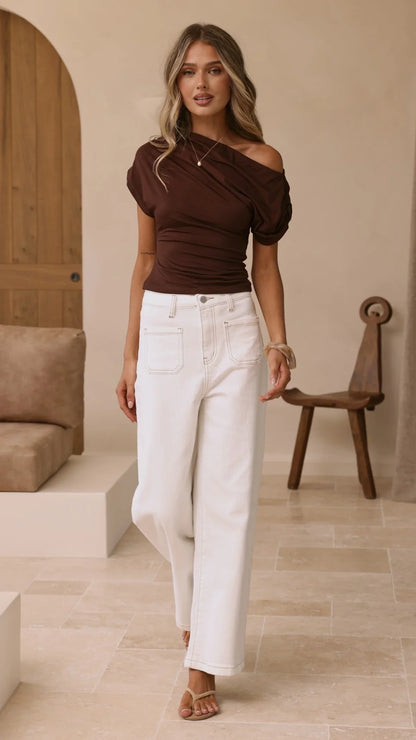 Macadrian Jeans White Denim