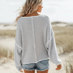 Boho Oversized Knit Pullover Sweater