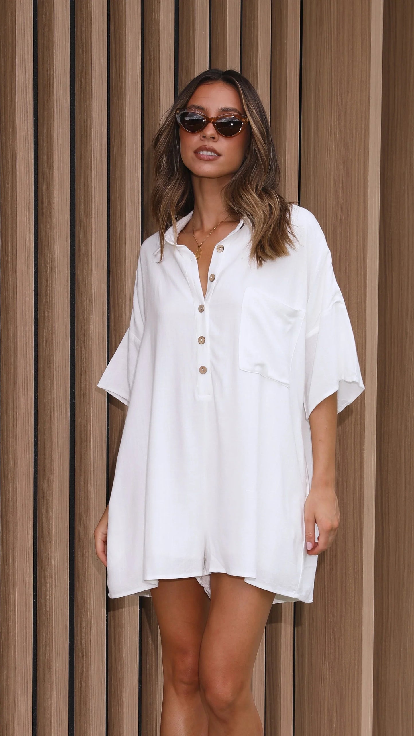 Keely Playsuit White
