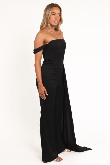 Jenny Off Shoulder Jumpsuit Black