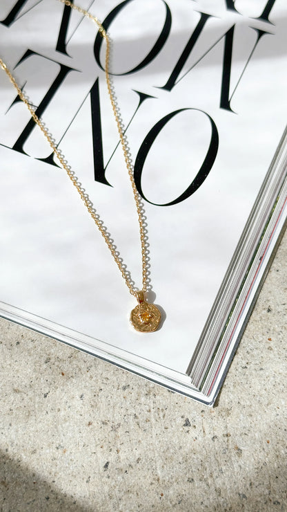 November Birthstone Necklace Citrine