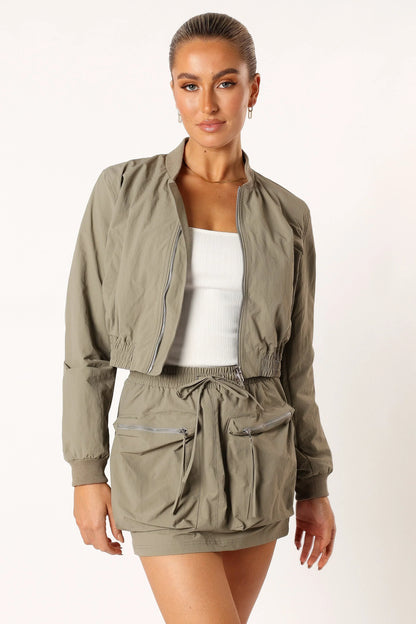 Freddie Two Piece Set Light Olive