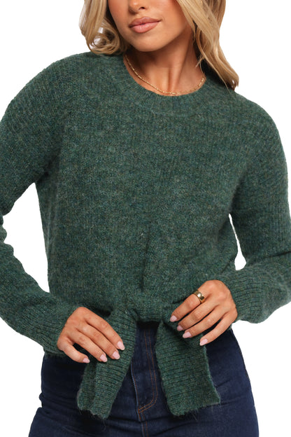 Captivate Knit Sweater Emerald