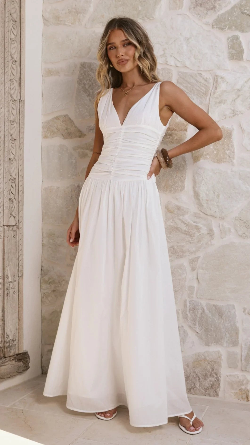 Sanya Maxi Dress White