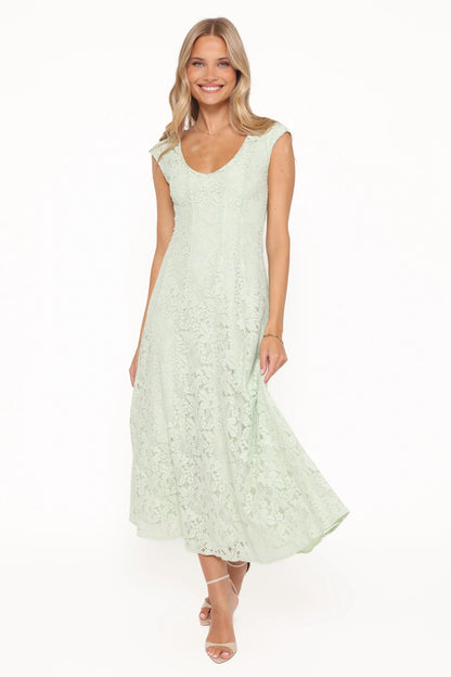 Mapleton Maxi Dress Sage Green Lace