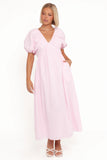 Sullivan Puff Sleeve Maxi Dress Pink