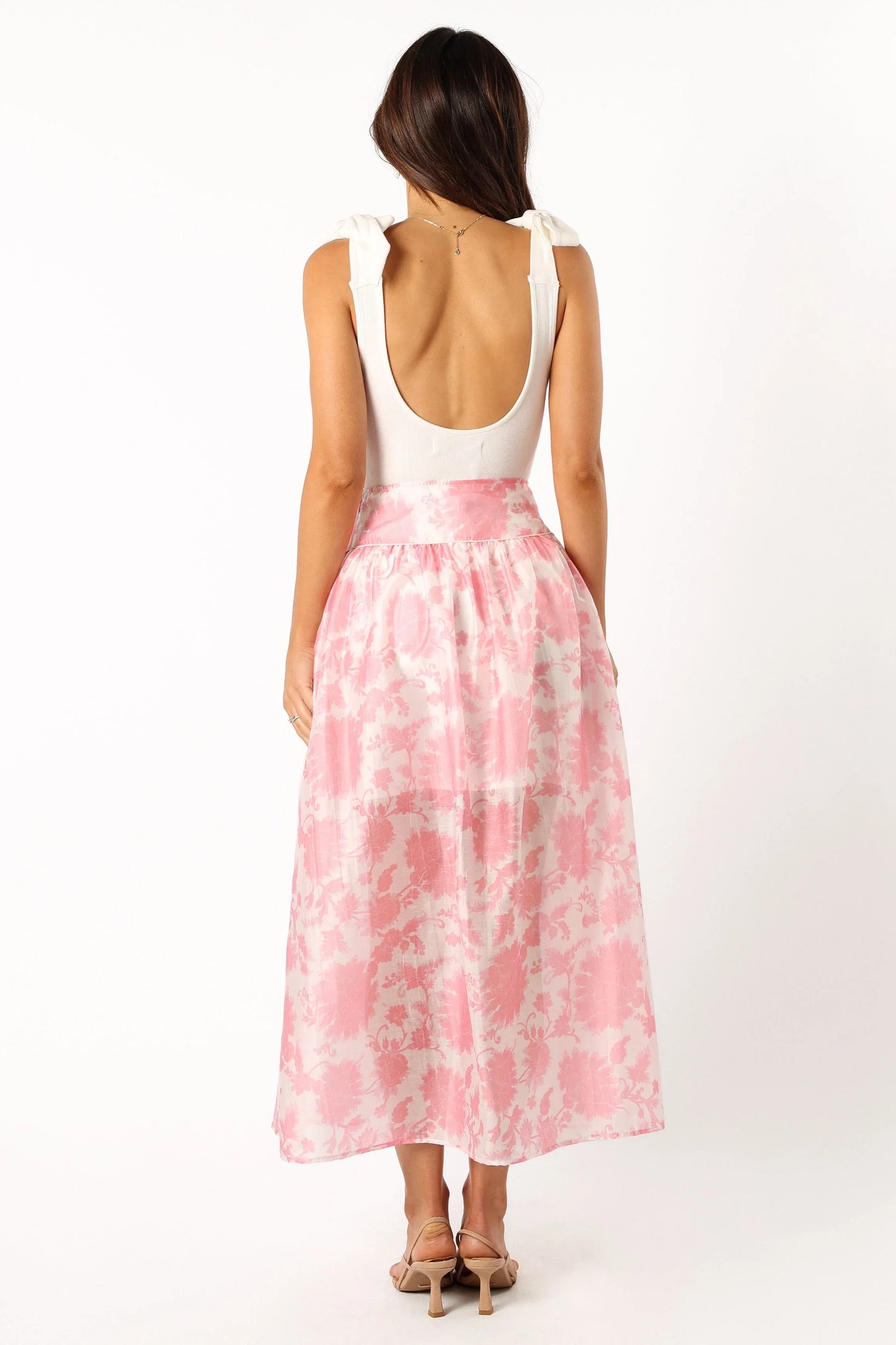 Miami Maxi Skirt Pink Floral