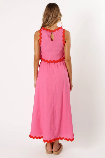 Chrissy Two Piece Set Pink Red