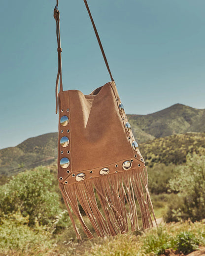 Outlaw Muse Fringe Faux Suede Crossbody Bag
