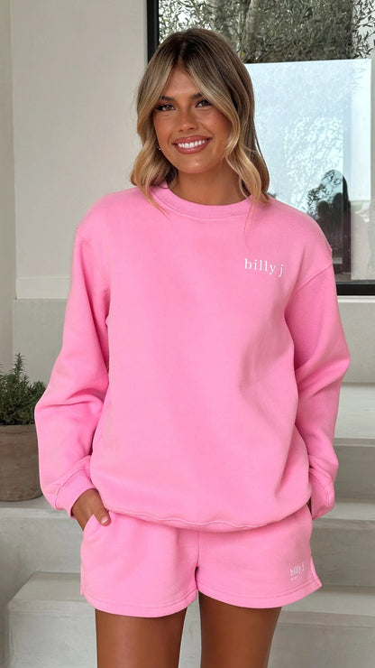Billy J Crewneck Jumper Pink