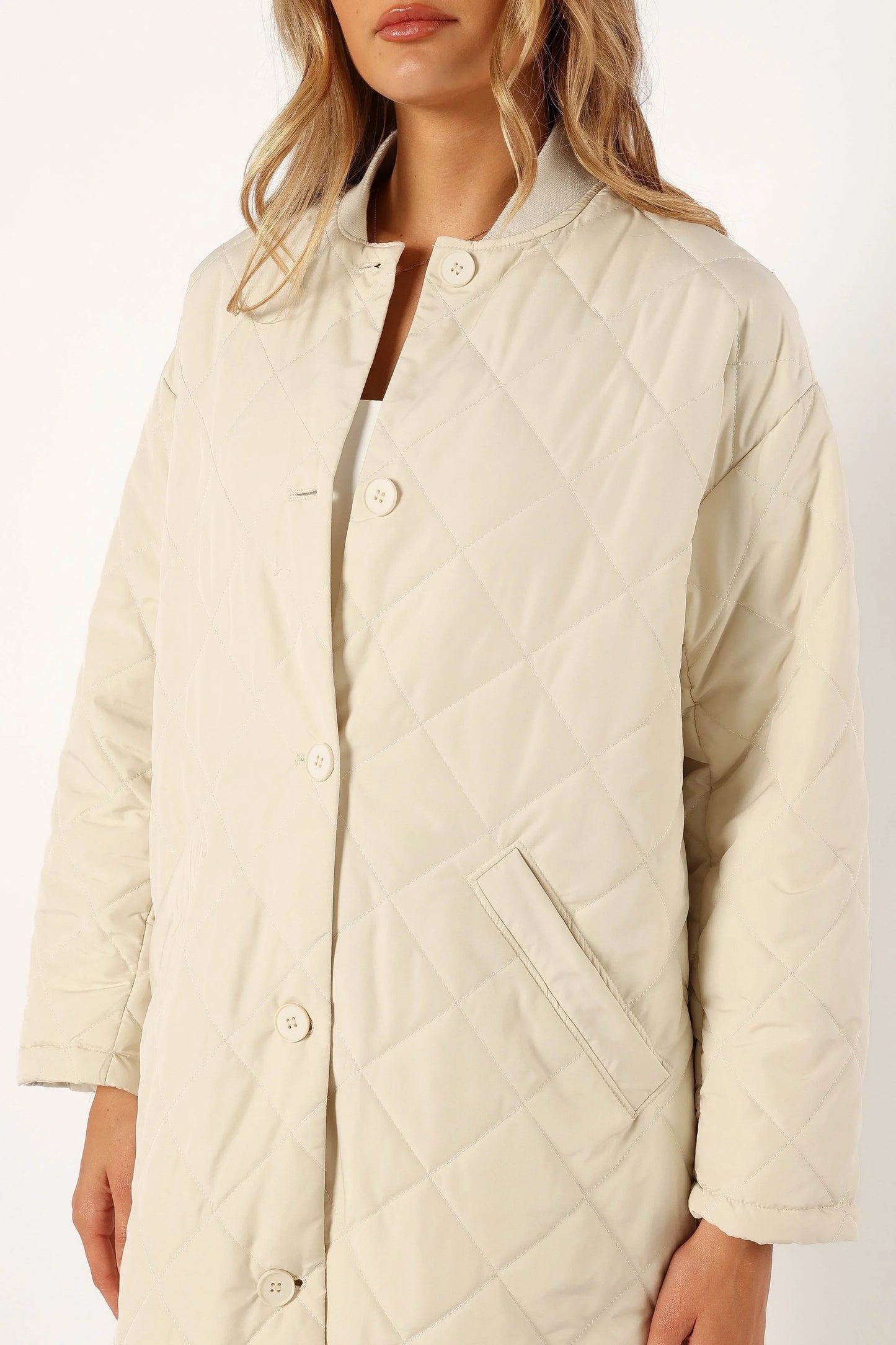Clea Quilted Jacket Bone
