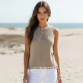 Boho Knit Tassel Sleeveless Top