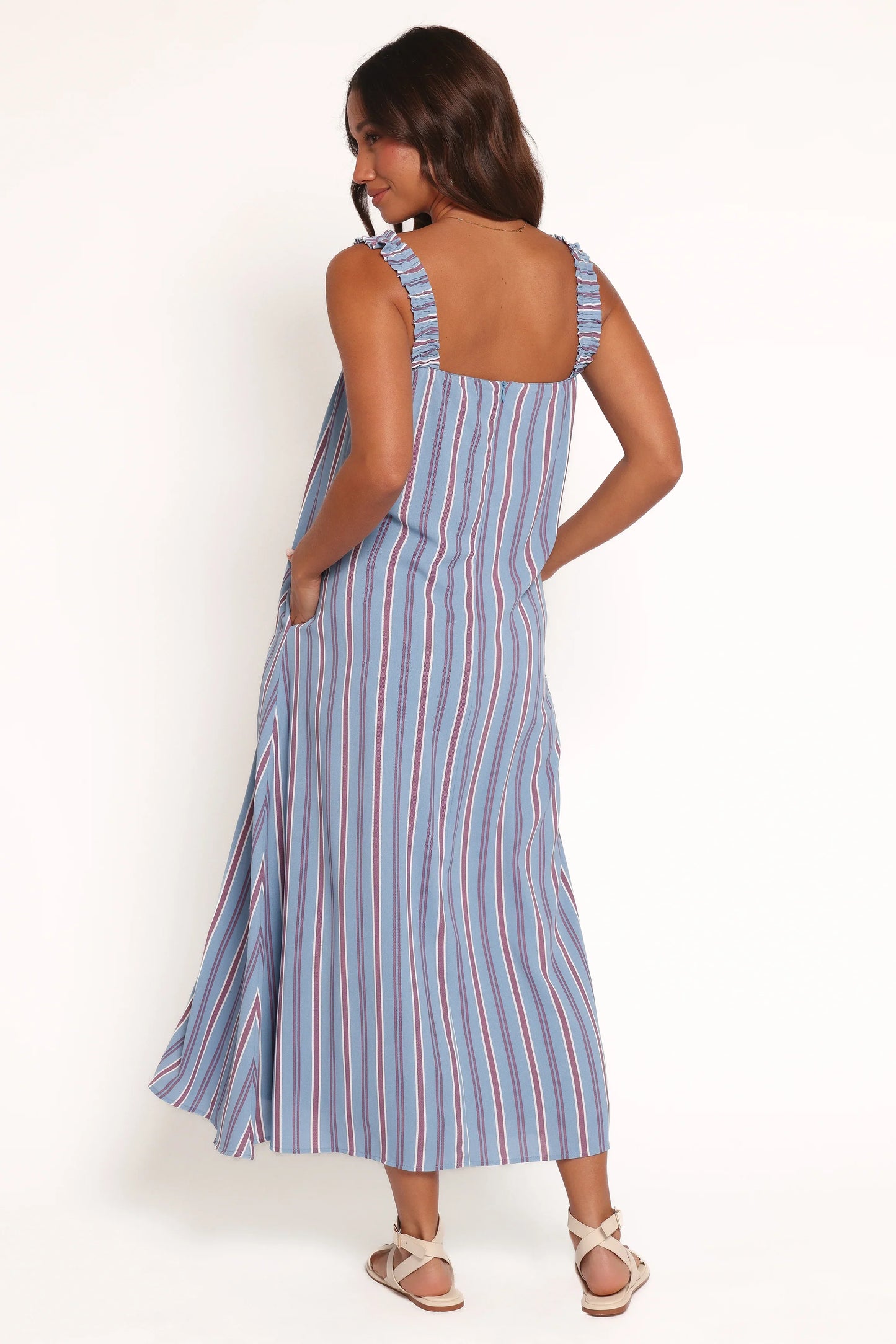 Alessandra Maxi Dress Blue Stripe