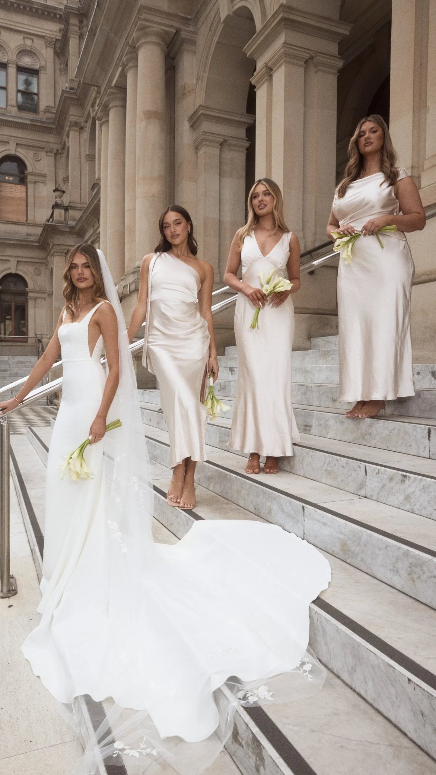 Halle One Shoulder Maxi Dress Champagne