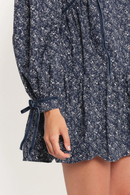 Brooklyn Mini Dress Blue Floral