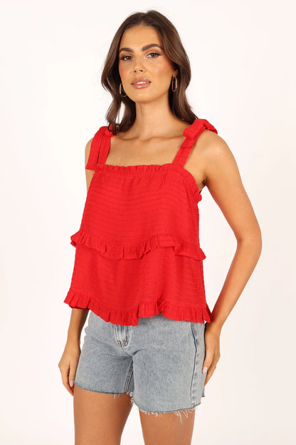 Avery Tiered Top Red