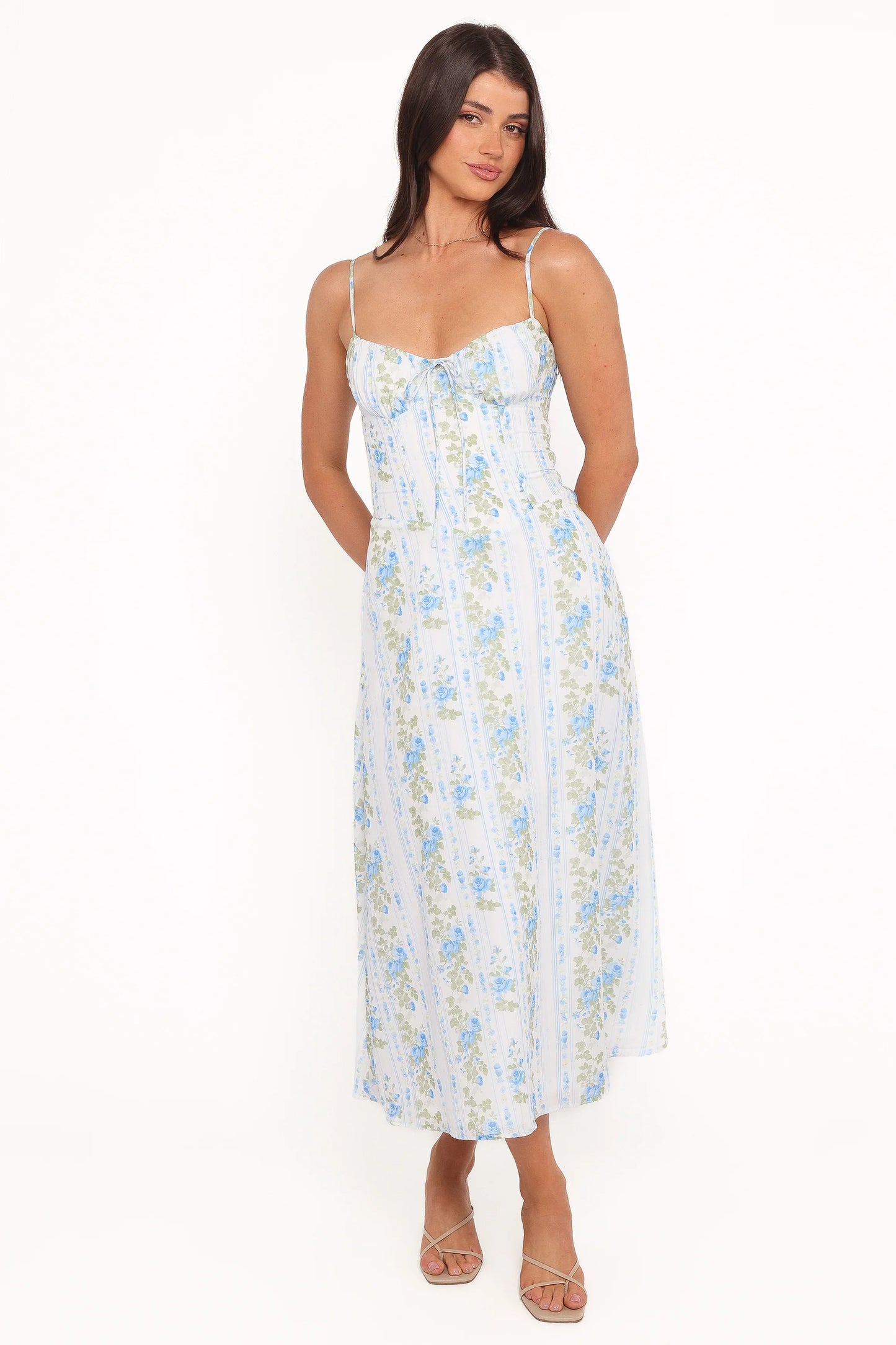 Florencia Midi Dress Blue Floral