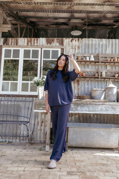 Ashby Knit Pant Navy
