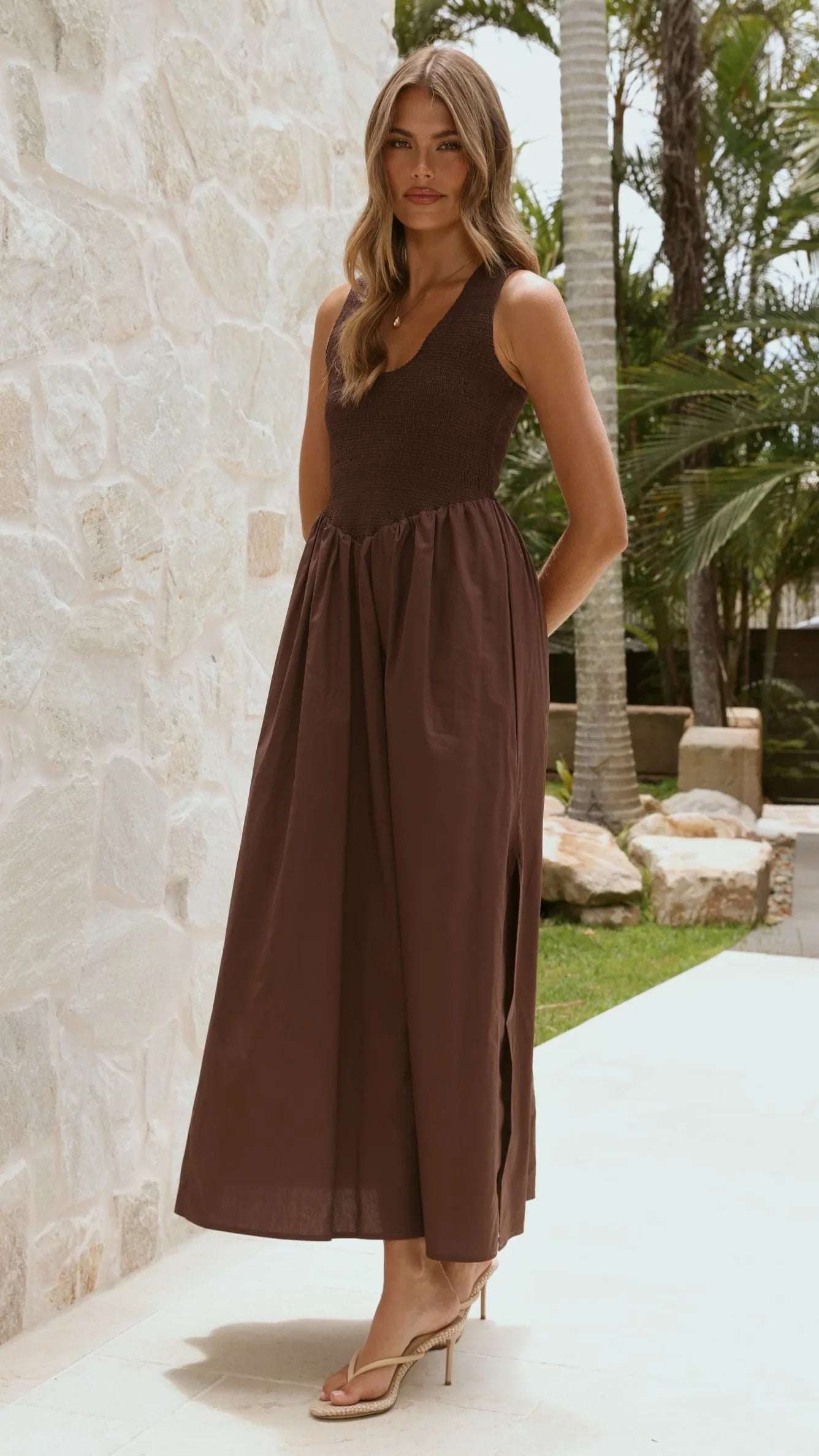 Amira Maxi Dress Chocolate