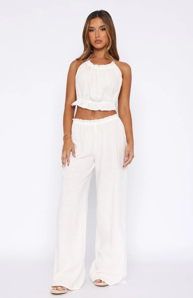 Take Me Away Pant White