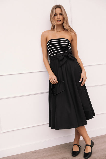 Alessandra Midi Skirt Black