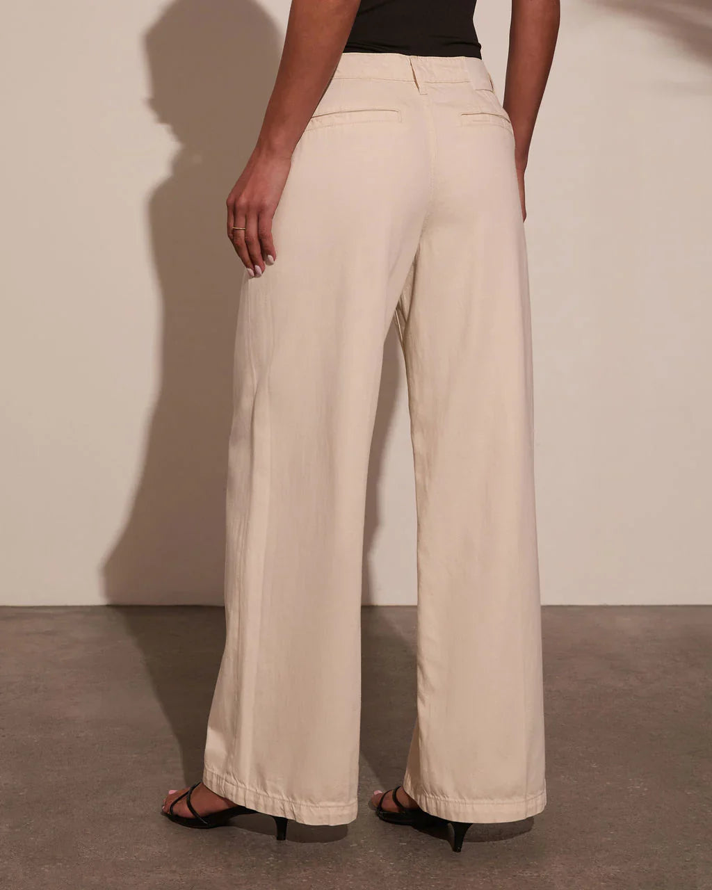 Leema Stretch High Rise Wide Leg Twill Jeans