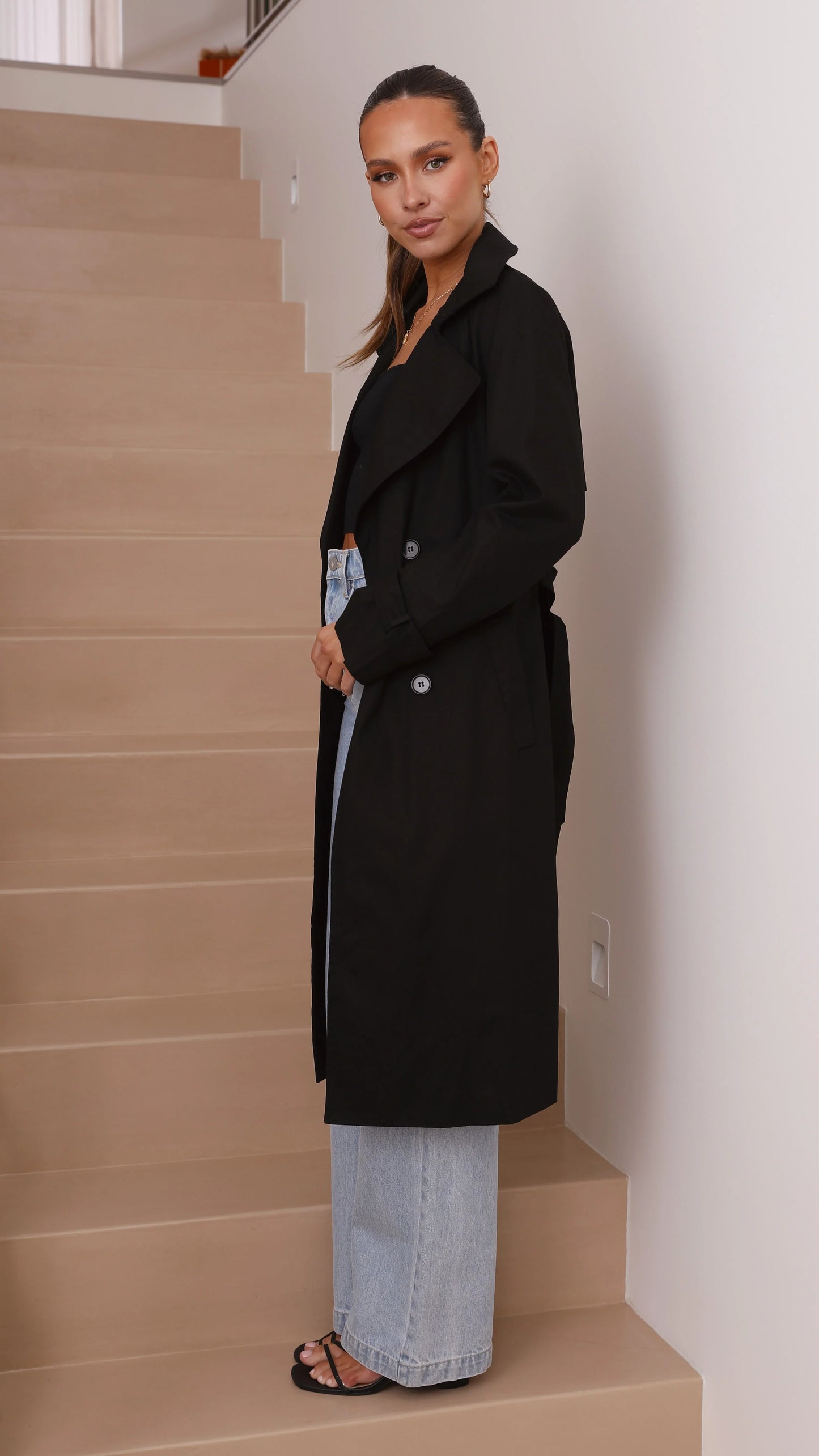 Byron Trench Coat Black
