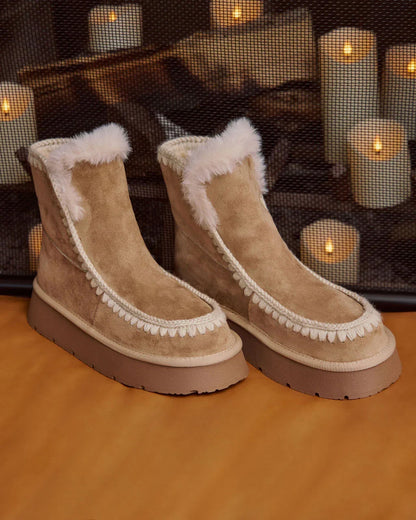 Joppie Faux Suede Fur Lined Booties