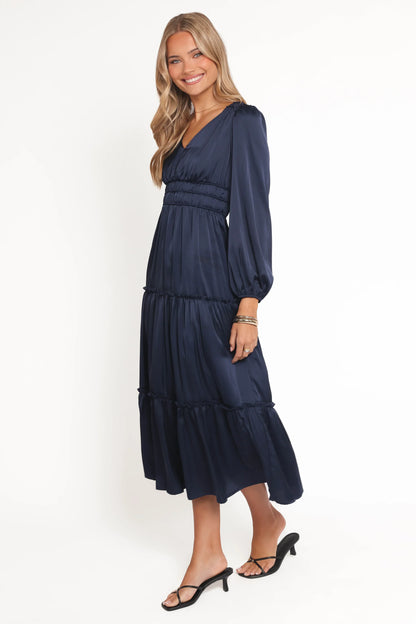Rowen Long Sleeve Maxi Dress Navy