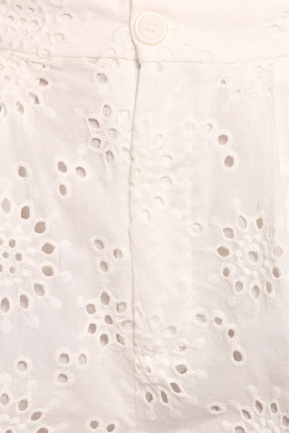 Nimi Eyelet Short Set White