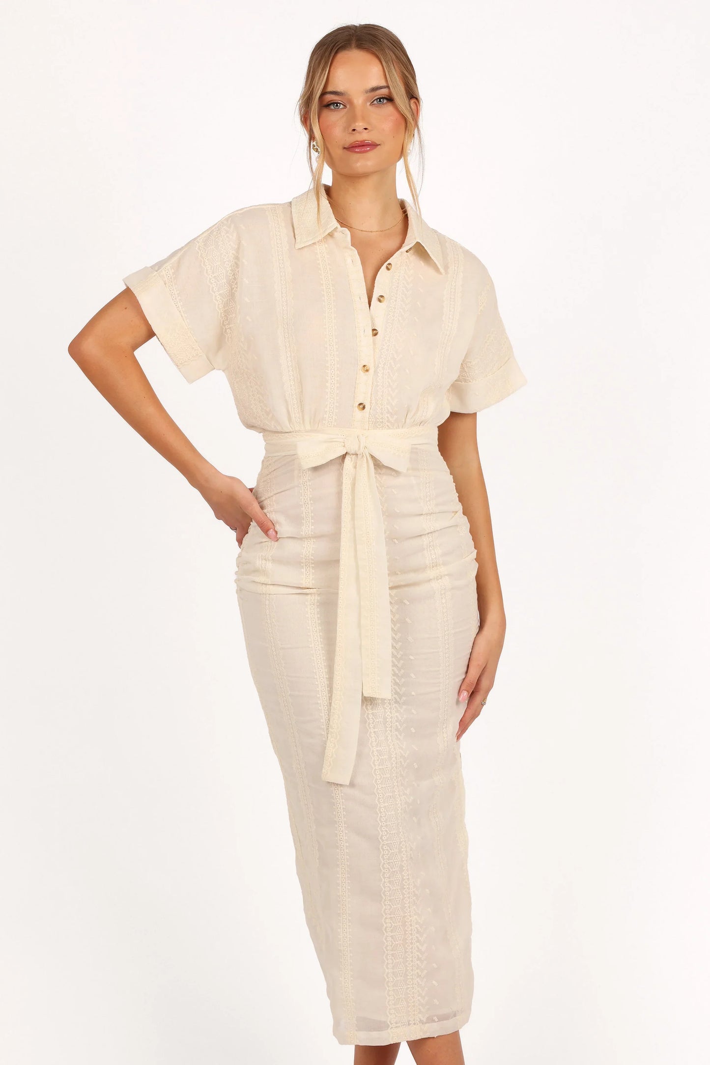 Adorlee Midi Dress Cream