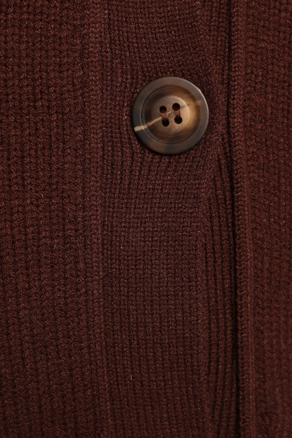 Eden Button Front Cardigan Brown