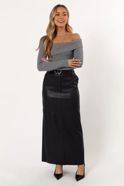 Aleena Knit Top Grey