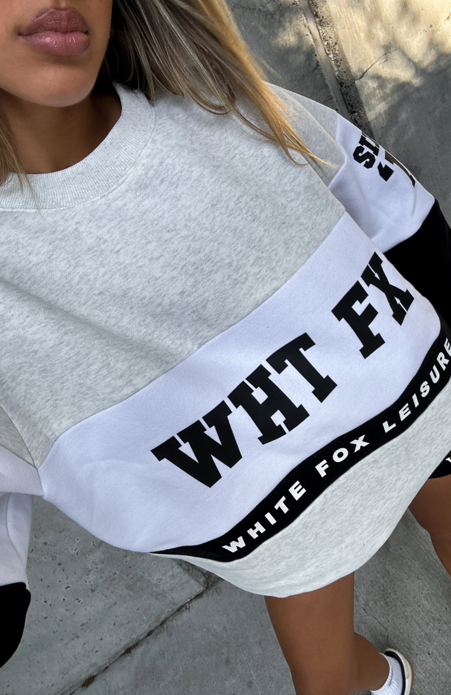 Latest And Greatest Oversized Sweater Grey Marle Black