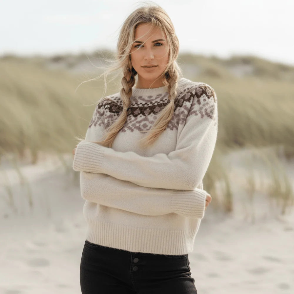 Boho Vintage Knit Pullover Sweater