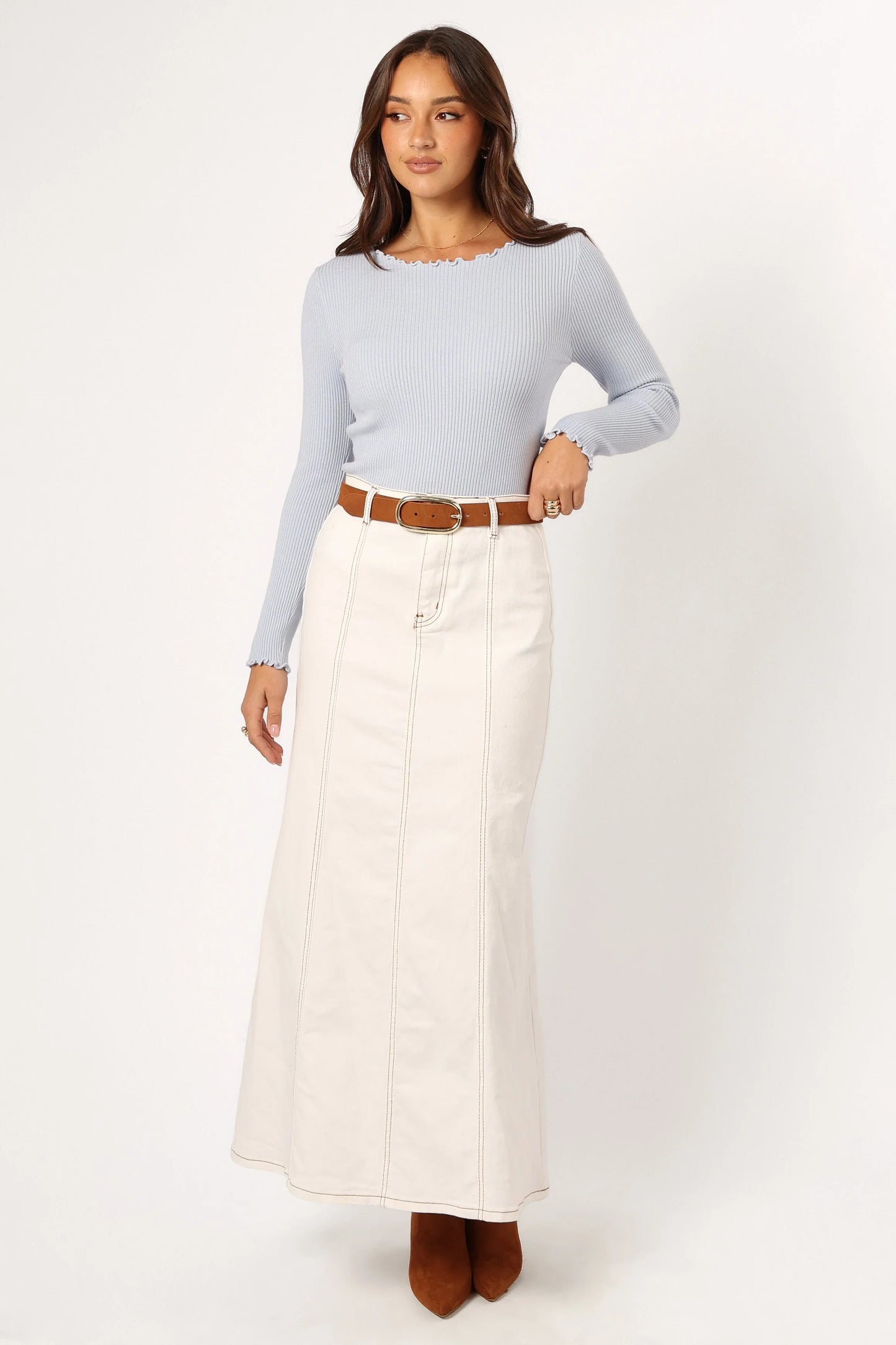 Kya Knit Top Light Blue