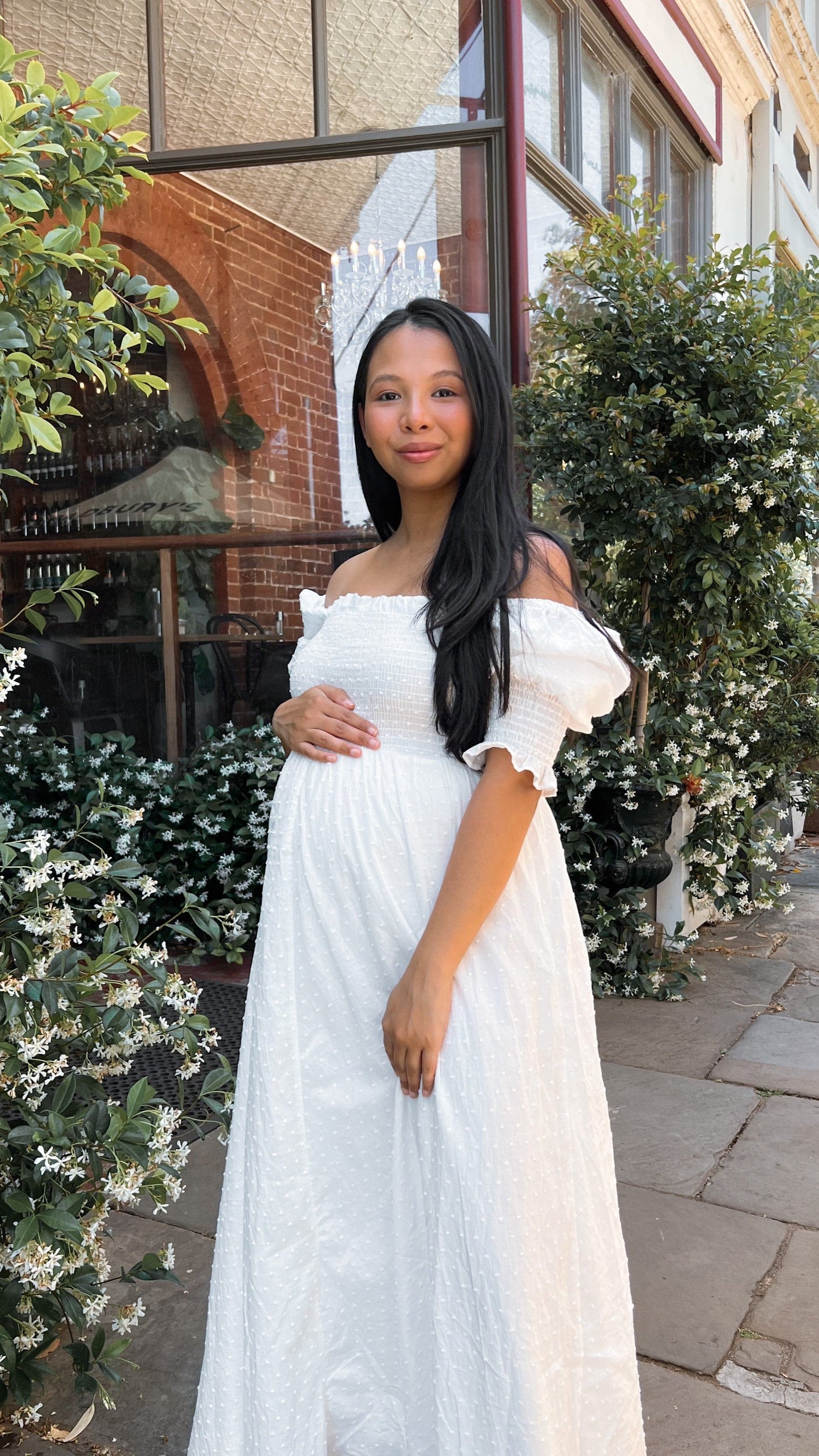 Cierra Midi Dress White