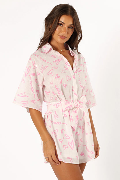 Kellie Romper Amore Print