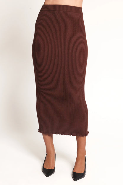 Payton Knitted Set Chocolate Brown